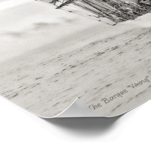 Das Segelschiff "Viking" Poster (Ecke)