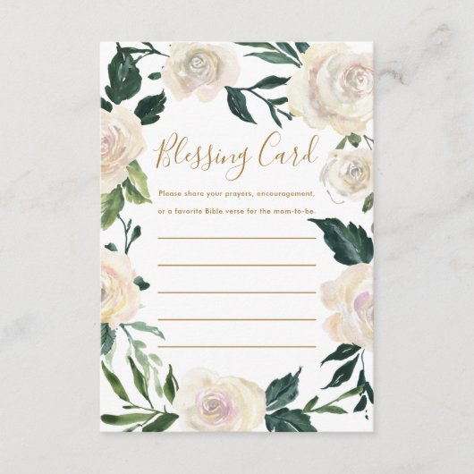 Das Segen der christlichen Mutter Party Blumengebe Begleitkarte (Vorderseite)