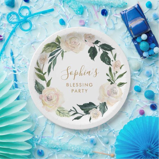 Das Segen-Party der Mutter der Floral Personalisie Pappteller (Party)