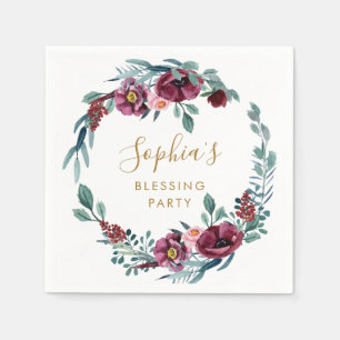 Das Segen-Party der Mutter der Floral Personalisie Serviette