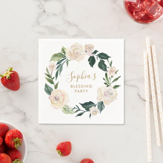 Das Segen-Party der Mutter der Floral Personalisie Serviette (Beispiel)