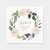 Das Segen-Party der Mutter der Floral Personalisie Serviette (Vorderseite)