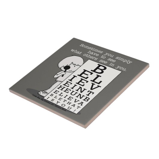 Das Sehen ist Glauben-Auge Diagramm Fliese (Seite)