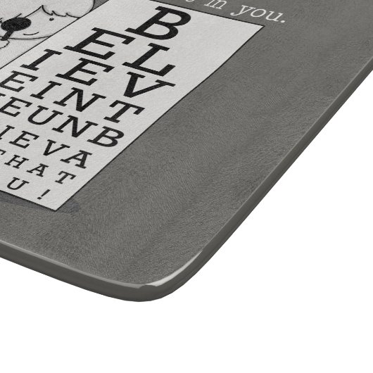 Das Sehen ist Glauben-Auge Diagramm Schneidebrett (Ecke)