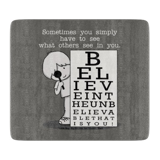 Das Sehen ist Glauben-Auge Diagramm Schneidebrett (Vorderseite)