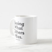 Das sehen, was andere übersehen – Risikomanager Kaffeetasse (Vorderseite Links)