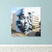 Das sehenswerte Gesicht Leinwanddruck (Insitu (Holzboden))