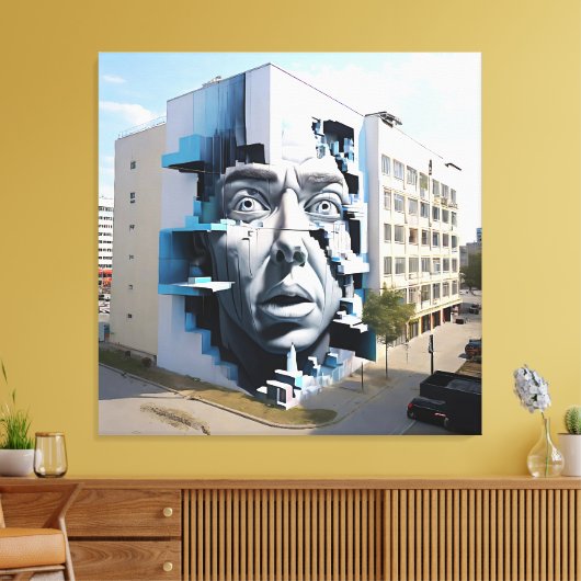 Das sehenswerte Gesicht Leinwanddruck (Insitu (Wohnzimmer))