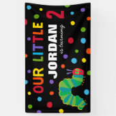 Das sehr unglückliche Raupe-Chalkboard zum Geburts Banner (Vertikal)