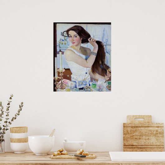 Das Selbstporträt von Zinaida Serebriakova Poster (Küche)