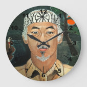 Das Sensei-Gemälde von Alfred Fox Große Wanduhr (Vorderseite)