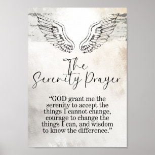 Das Serenity-Gebet Alcoholics Anonymous Kunstprint Poster