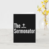 Das Sermonator-Shirt Funny Pastor Karte (Gelbe Blume)