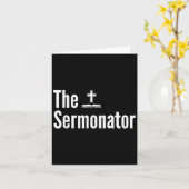Das Sermonator-Shirt Funny Pastor Karte (Gelbe Blume)