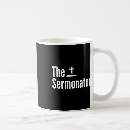 Das Sermonator-Shirt Lustiger Pastor Kaffeetasse (Rechts)