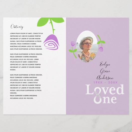 Das Service-Programm "Love One Lavender Rose" Flyer (Vorne)