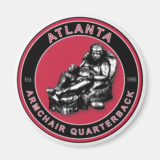 Das Sessel Quarterback - Atlanta Football Magnet (Vorne)
