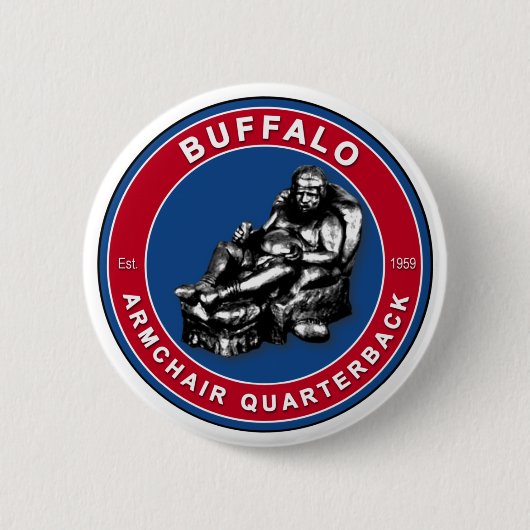 Das Sessel Quarterback Buffalo Football Buttone Button (Vorderseite)