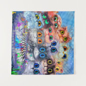 Das Set des portraitsabstrakten Hintergrundes von  Wandteppich (Vorderseite (Horizontal))