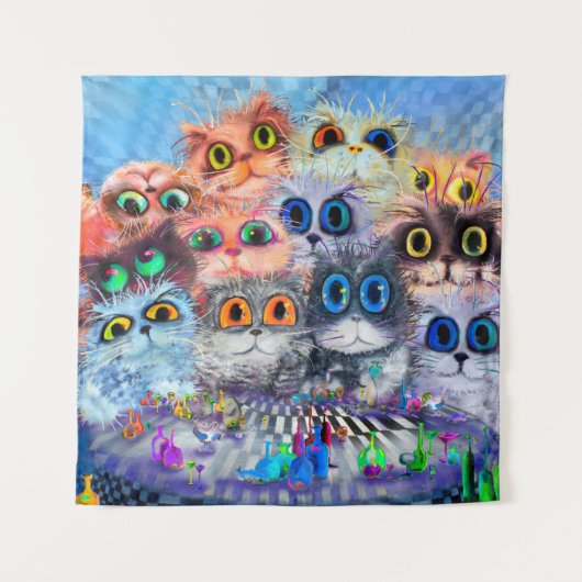 Das Set des portraitsabstrakten Hintergrundes von  Wandteppich (Vorderseite)