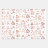 Das Set des Weihnachtsbäckereis mit einem Flachbla Geschenkpapier Set (Vorderseite 3)