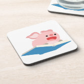 Das Set "Flying Book and Cartoon Pig Untersetzer" Untersetzer (Linke Seite)