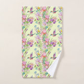 Das Set "Gelbes Hummingbird Garden Bath Towel" (Handtuch)
