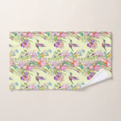 Das Set "Gelbes Hummingbird Garden Bath Towel" (Handtuch)
