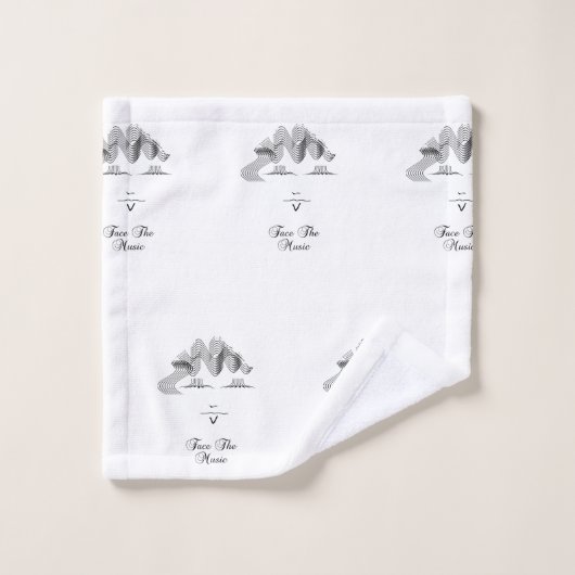 Das Set mit dem Musikanlage (Waschlappen)