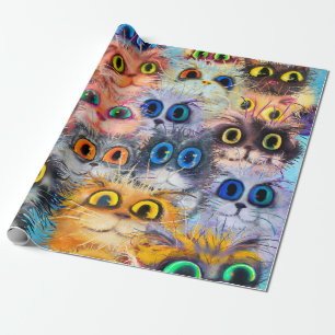 Das Set von Katzen Portraitsart, Portrait, Tier, A Geschenkpapier