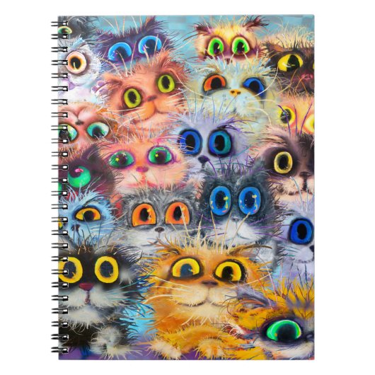 Das Set von Katzen Portraitsart, Portrait, Tier, A Notizblock (Vorderseite)