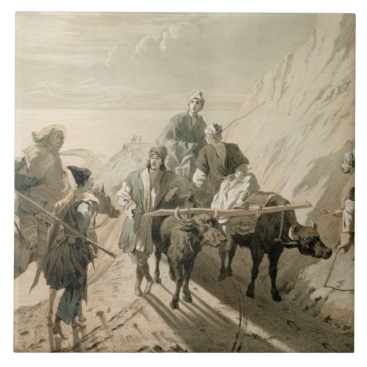 Das Sevang oder der Cockcha See, Transcaucasia, Fliese (Vorderseite)