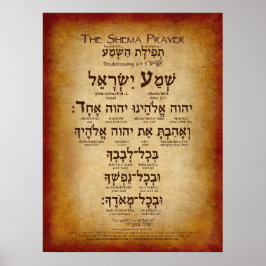 Das Shema Gebet (bis zu 30"x40") Poster