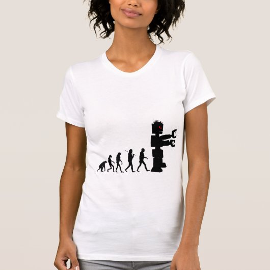 Das Shirt der Frau der Roboter-Evolutions-2a (Vorderseite)
