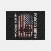 Das Shirt der Geburt ist nicht Feministin der Frei Fleecedecke (Vorderseite (Horizontal))