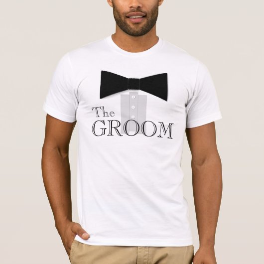 Das Shirt der Groom-Bow-Krawatte (Vorderseite)
