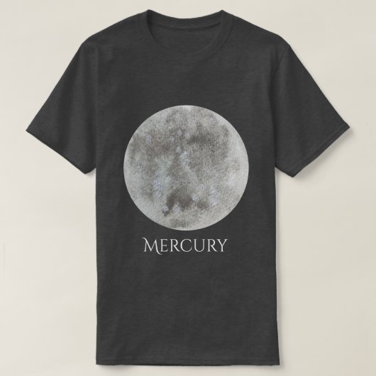 Das Shirt der Mercury-Planetwatercolor-Männer (Design vorne)