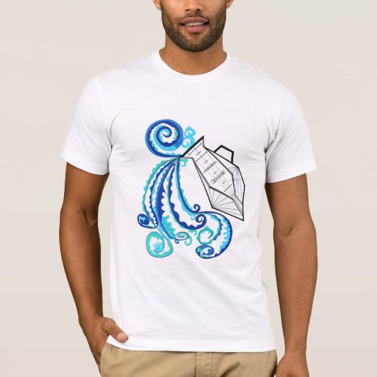 Das Shirt der Wassermann-Tierkreis-Zeichen-Männer (Vorderseite)
