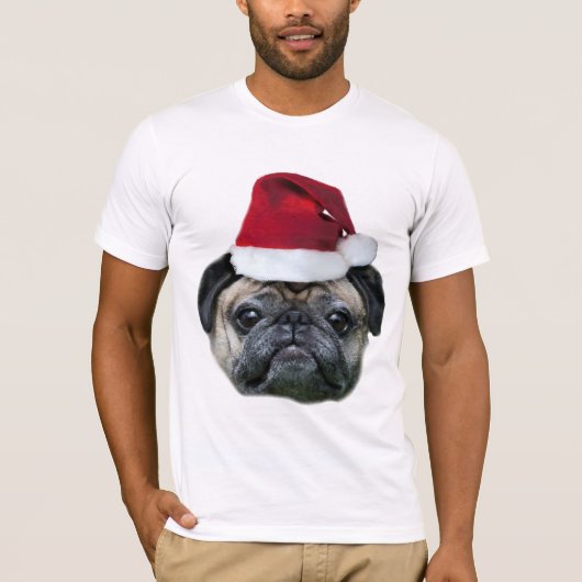 Das Shirt der WeihnachtsMopshundemänner (Vorderseite)