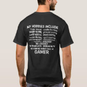Das Shirt des entscheidenden Gamers (Schwarzes) (Rückseite)
