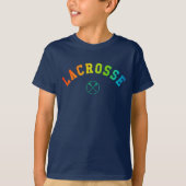 Das Shirt des Lacrossekindes - bunter gebogener (Vorderseite)
