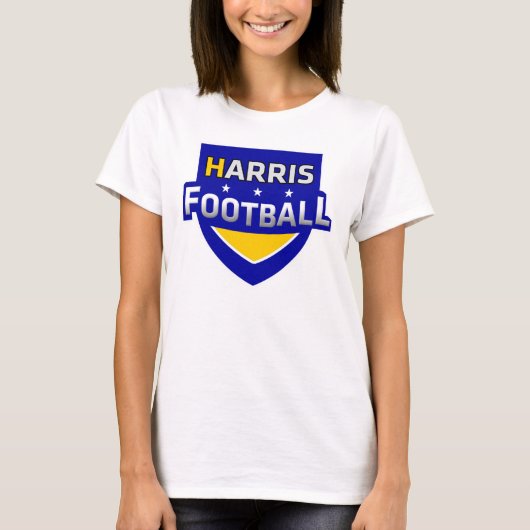 Das Shirt Harris-Fußball-der Standardlogo-Frauen (Vorderseite)