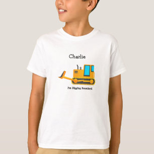 Das Shirt Planierraupen-des langes Hülsen-Kindes