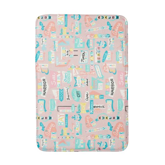 Das Shore NJ Beach Themed Badematte (Vorderseite Vertikal)