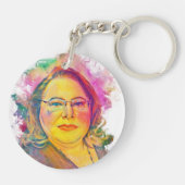 Das Showdoppelte Lynns Vance versah Schlüsselkette Schlüsselanhänger (Rückseite)