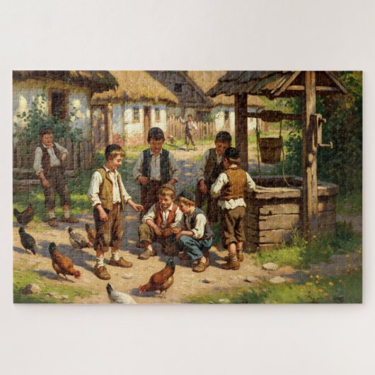 Das Shtetl Puzzle - Der Zauber des Dorflebens (Horizontal)
