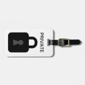 Das Sicherheits-Icon für die Tastensperre der Priv Gepäckanhänger (Vorderseite horizontal)