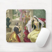 Das sichernde hebräische Mädchen, das auf Naamans Mousepad (Mit Mouse)