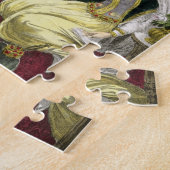 Das sichernde hebräische Mädchen, das auf Naamans Puzzle (Seite)