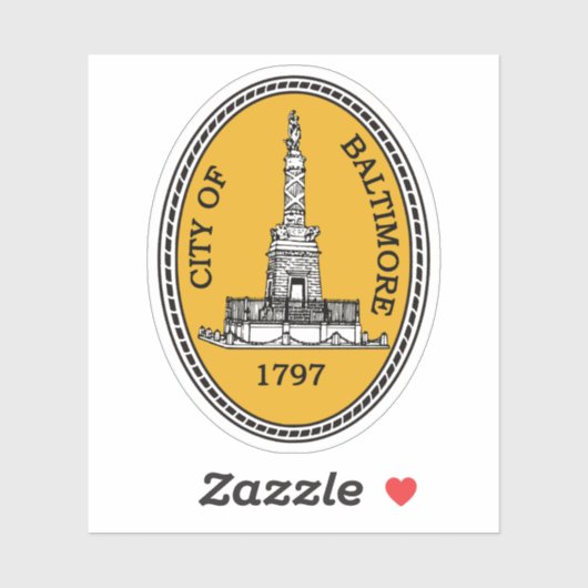 Das Siegel Baltimore, Maryland Aufkleber (Blatt)